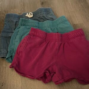 Three pairs of little girls shorts size 7/8